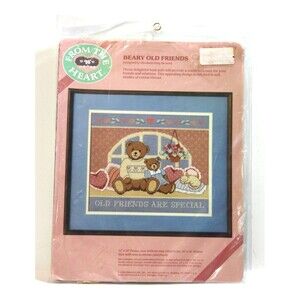 Dimensions Needlepoint Kit 52027  Beary Old Friends  12"x10" Vintage 1988 New